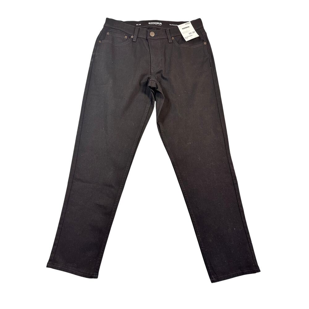 Sonoma Men's Athletic Everyday Jean Black 30x30